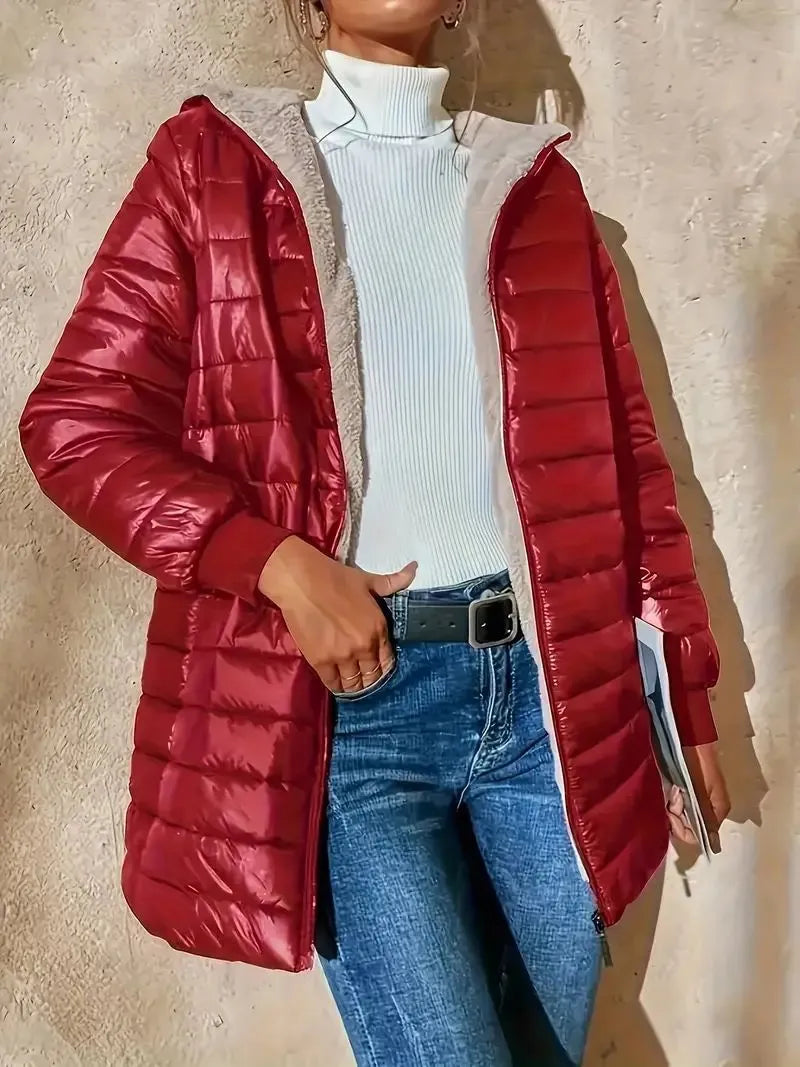 Carole - Chaqueta acolchada con capucha y forro polar