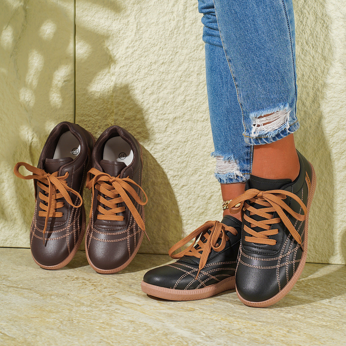 Dsjala - Zapatillas retro con cordones