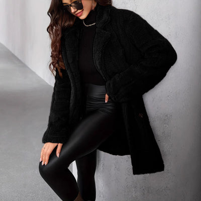 Abrigo polar oversize para mujer - Thania
