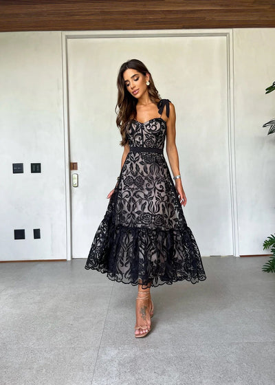 Lyla - Vestido largo con tirantes y espalda descubierta