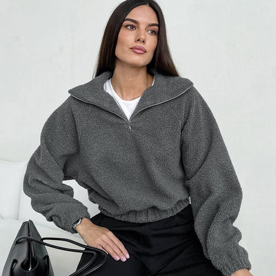 Chaqueta para mujer de textura afelpada - Ervaya