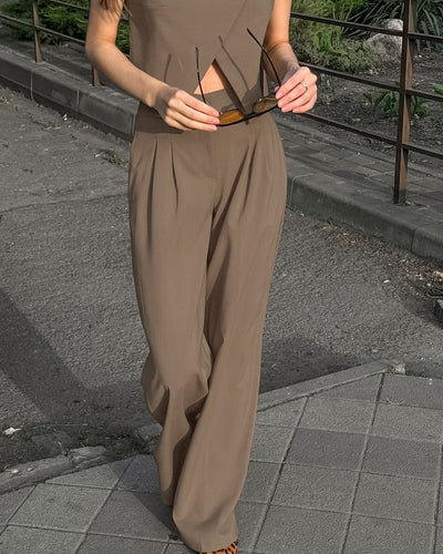 Conjunto sin mangas mujer top y pantalón - Siena