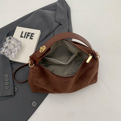 Bolso de hombro para mujer ante suave estilo retro - Maëlle