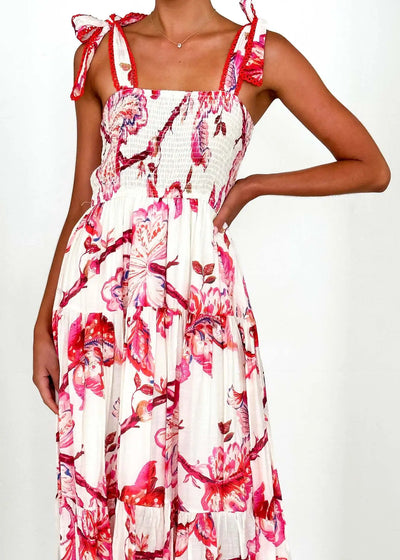 Amber - Vestido casual de tirantes con cintura elástica