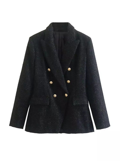 Nanette - Blazer estructurado de mujer con tapeta de doble botón