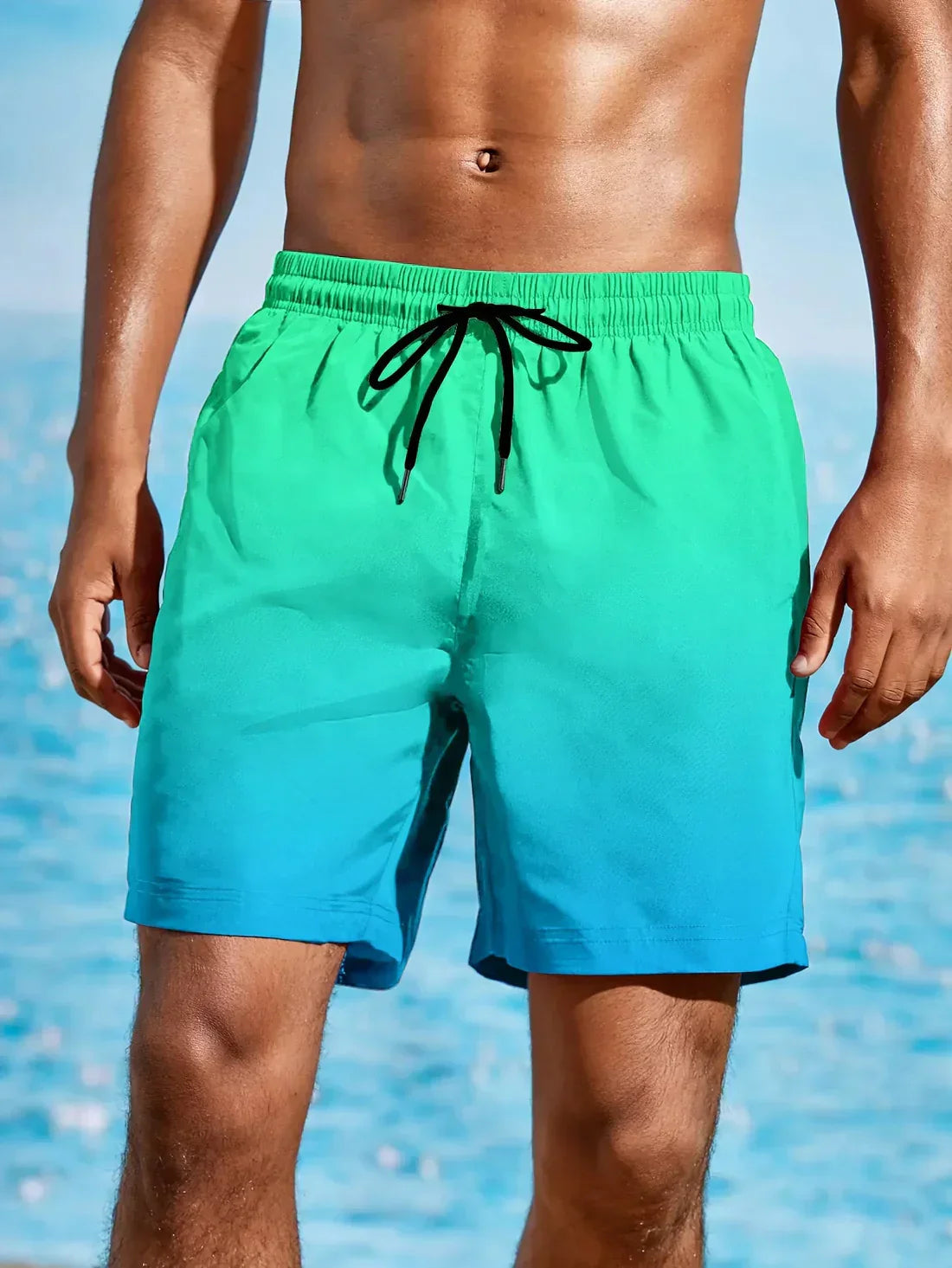 Leo - Pantalones cortos de playa con degradado de colores