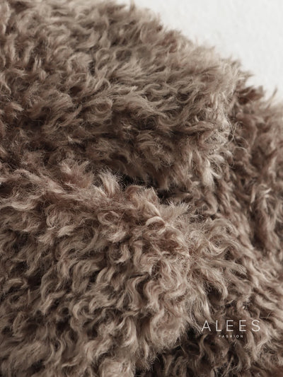 Abrigo de mujer fleece con solapa ancha - Daria