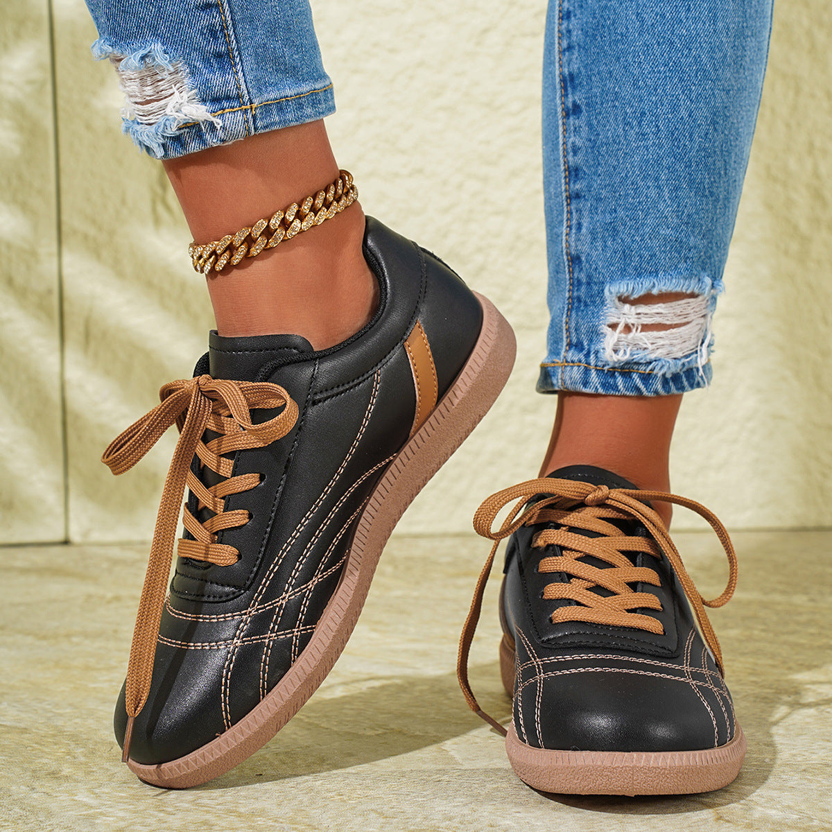 Dsjala - Zapatillas retro con cordones