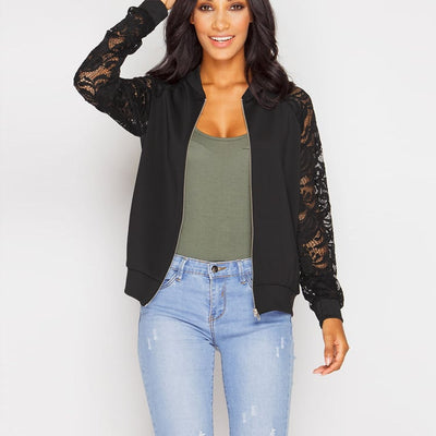 Mara - Cazadora bomber de mujer con encaje