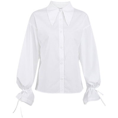 Karen - Blusa blanca informal a la moda