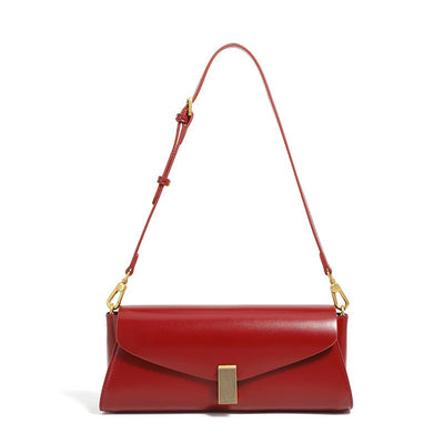 Bolso de hombro para mujer cuero sintético broche metálico elegante - Amandine