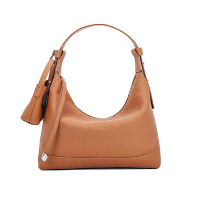 Bolso de hombro para mujer de piel auténtica diseño estructurado - Ivonne
