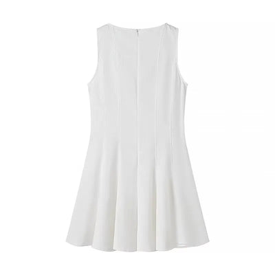 Imana - Favorecedor mini vestido de cuello cuadrado