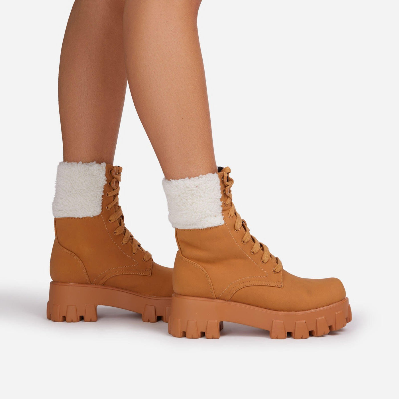Botas para mujer estilo de invierno con acabado afelpado - Yllena