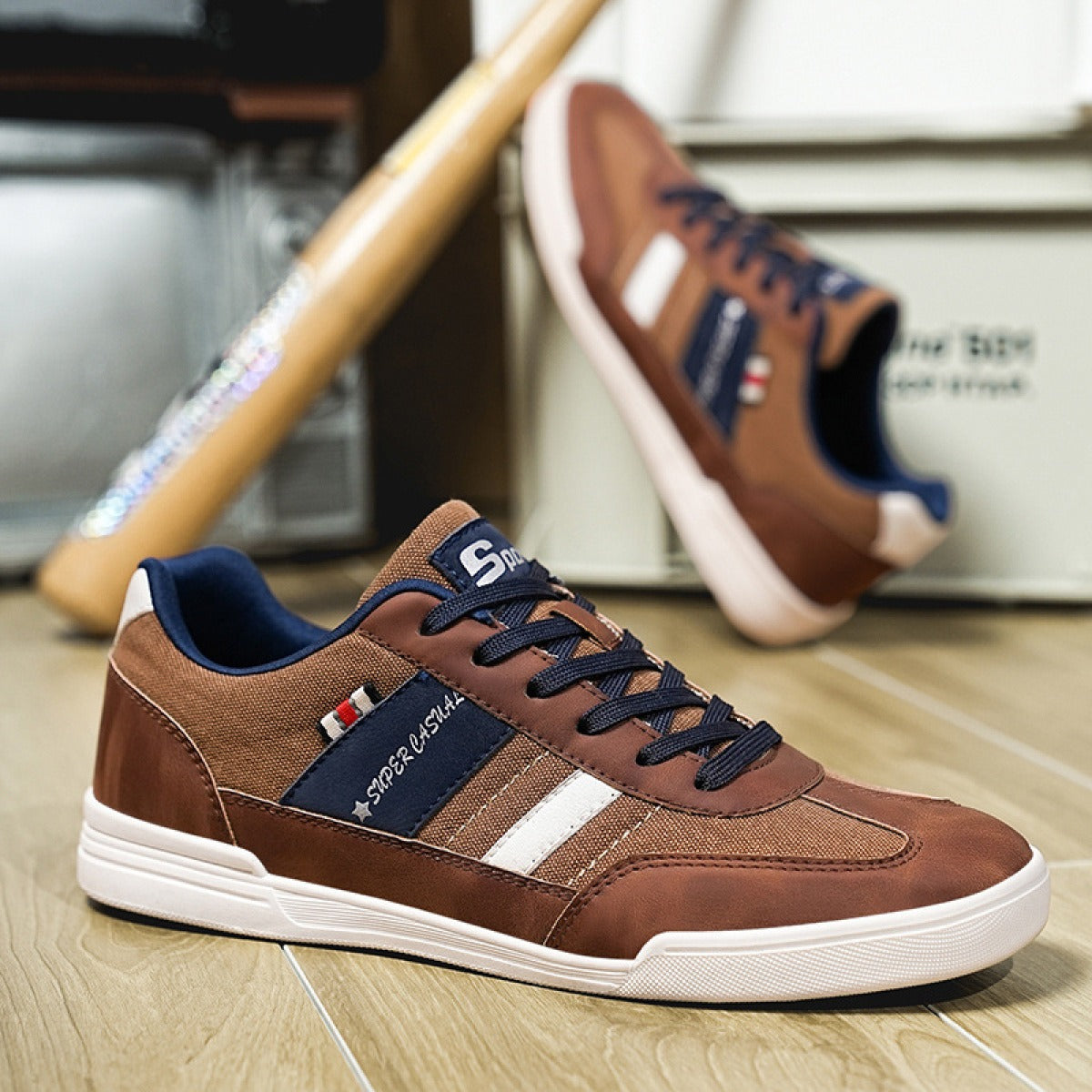 Zapatillas casuales hombre mezcla textil diseño deportivo - Adriano