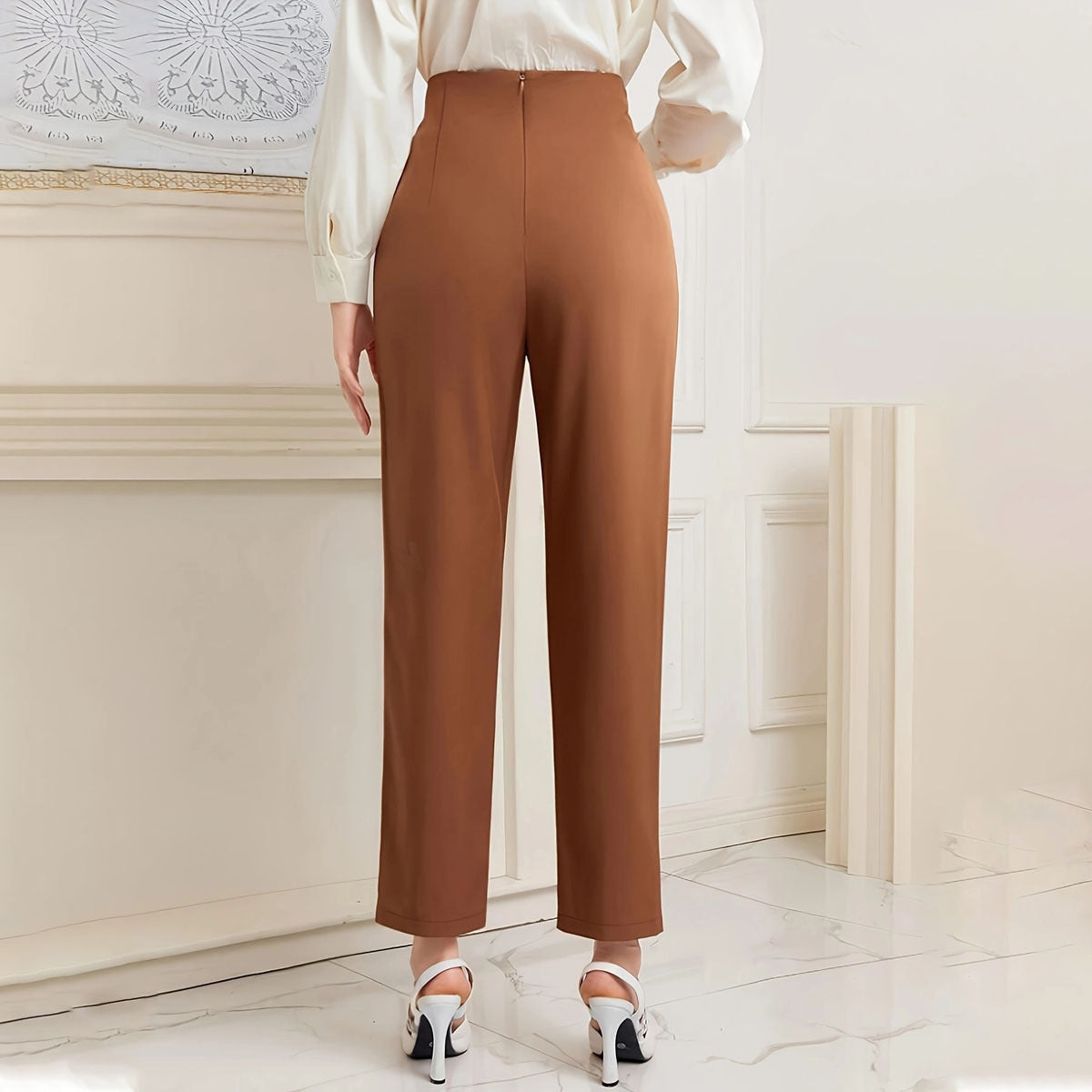 Pantalones para mujer rectos de largo tobillero - Mireth
