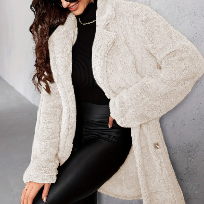 Abrigo polar oversize para mujer - Thania