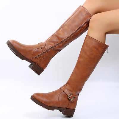 Botas altas de invierno con hebilla ecuestre - Eryne