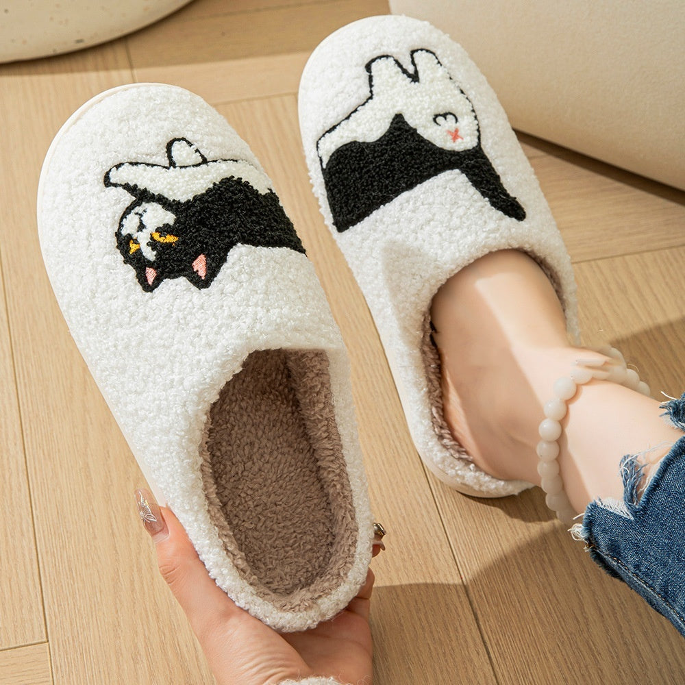 Pantuflas de invierno para mujer gato de algodón - Lira
