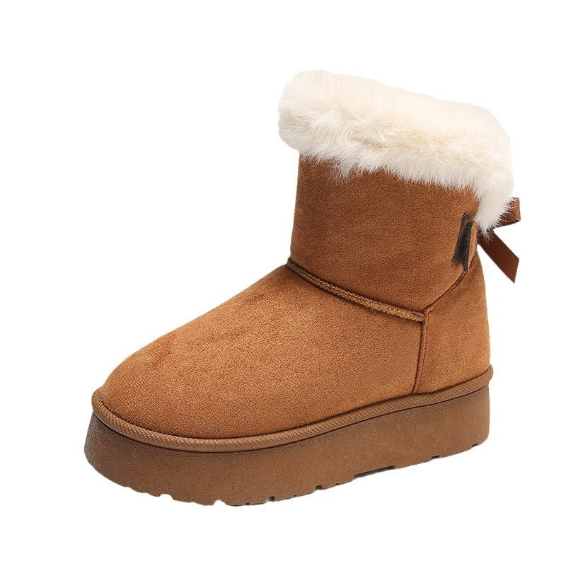 Botines de invierno para mujer con lazo y forro térmico - Bianka