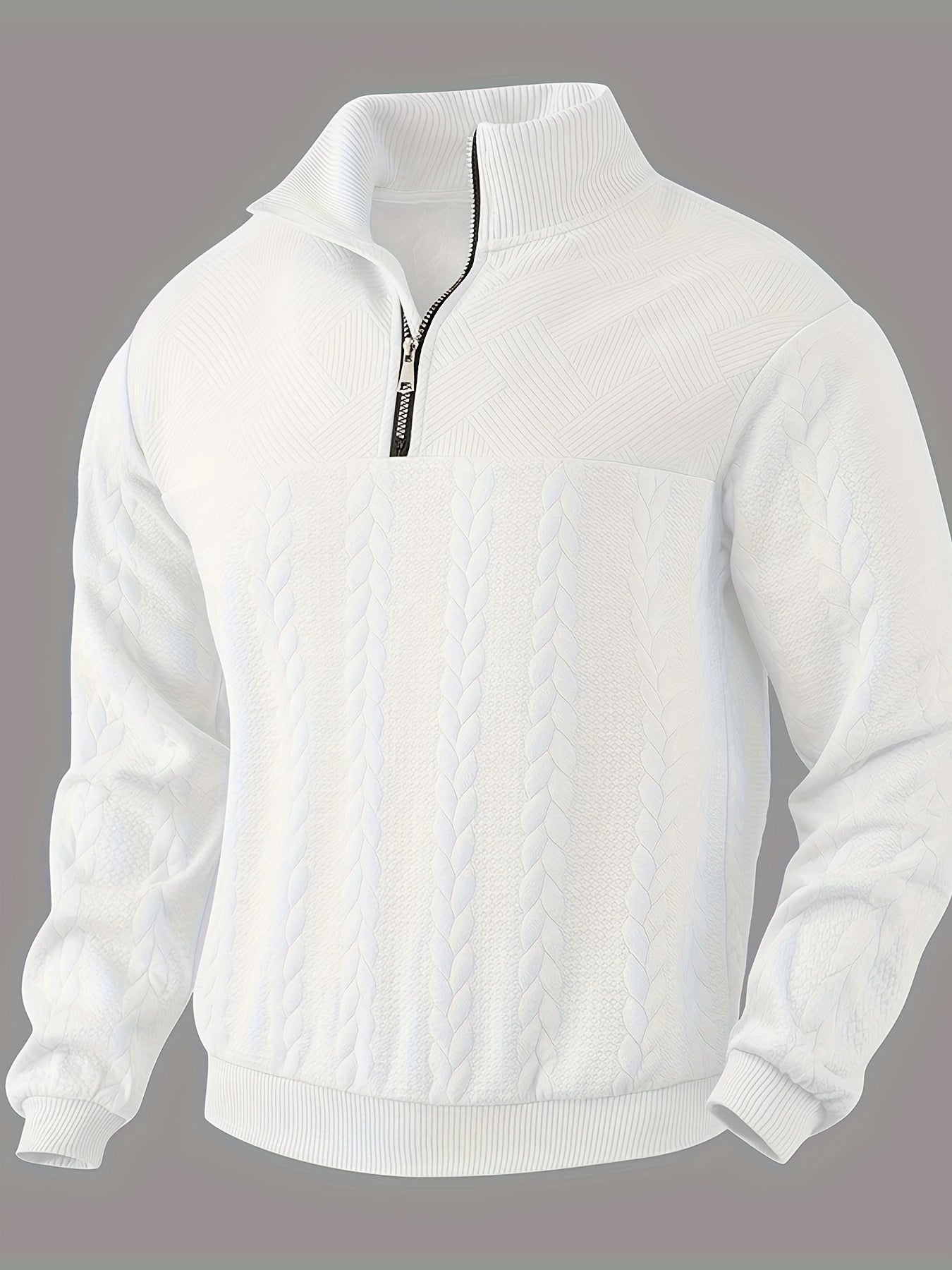 Eiran - Jersey vintage de hombre con cremallera