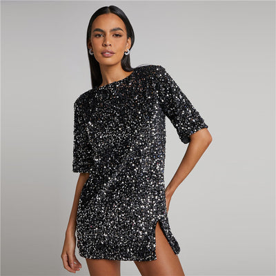 Vestido de lentejuelas para mujer de efecto luminoso - Salyen