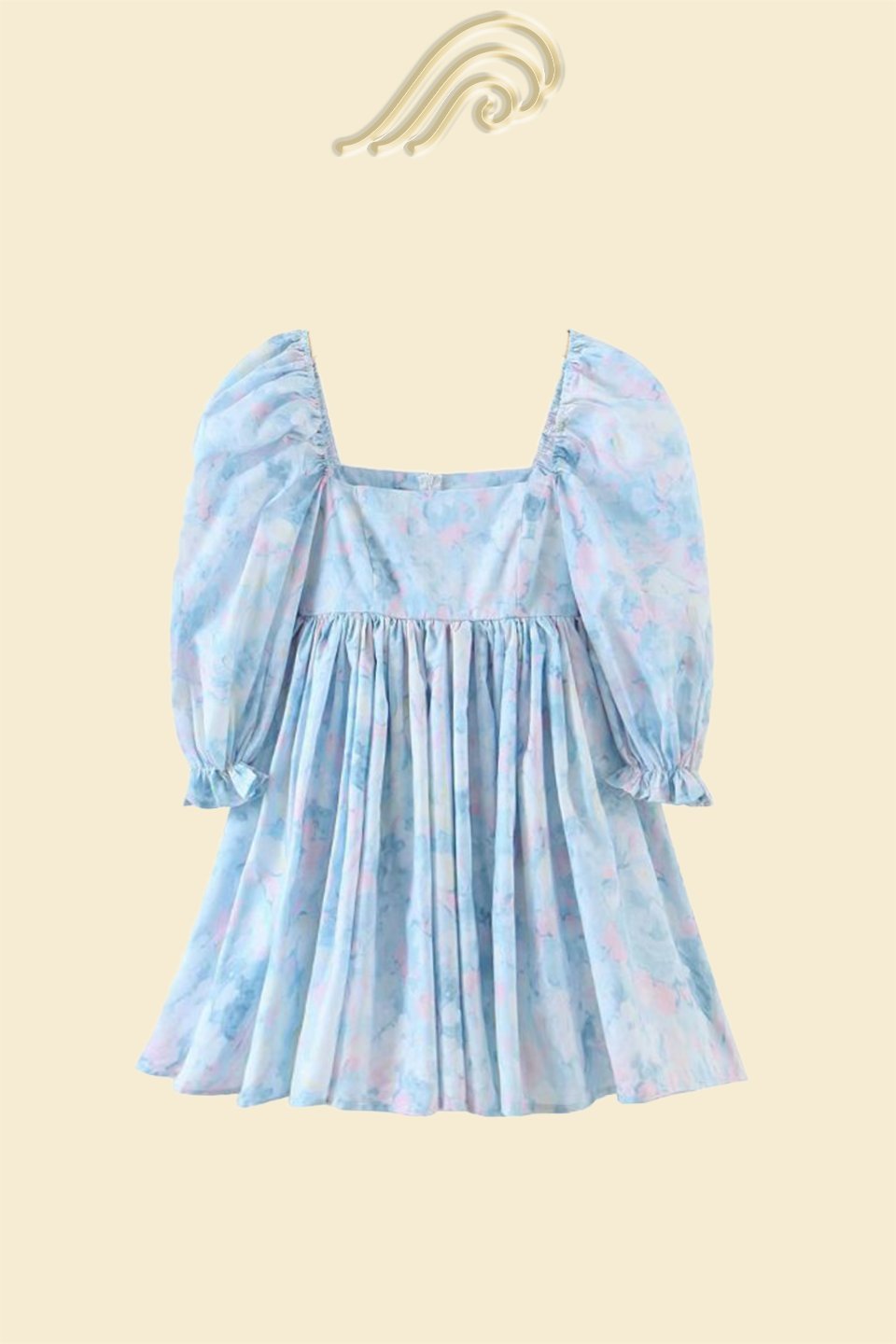 Mila - Vestido de muñeca estampado con volantes