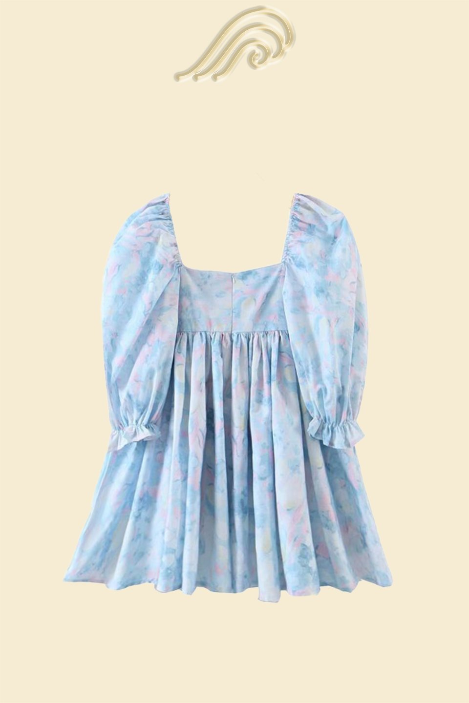 Mila - Vestido de muñeca estampado con volantes