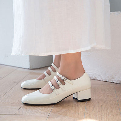 Ava - Zapatos de charol con hebilla clásica