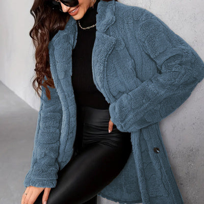Abrigo polar oversize para mujer - Thania
