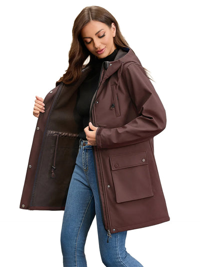 Chaqueta softshell impermeable con capucha para mujer - Elina