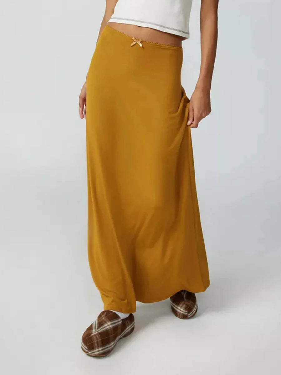 Falda larga recta de estilo vintage perfecta para un look elegante y atemporal con un toque retro