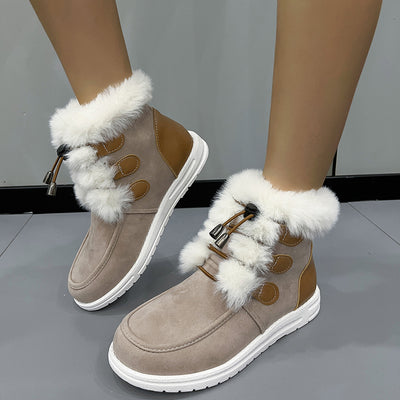 Botines para mujer estilo invernal con acabado afelpado - Yseline