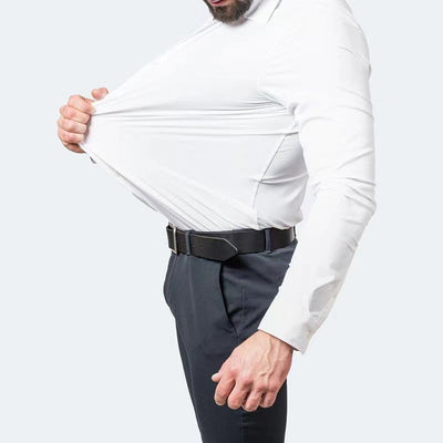 Gary - Camisa para hombre con elasticidad y protección contra arrugas