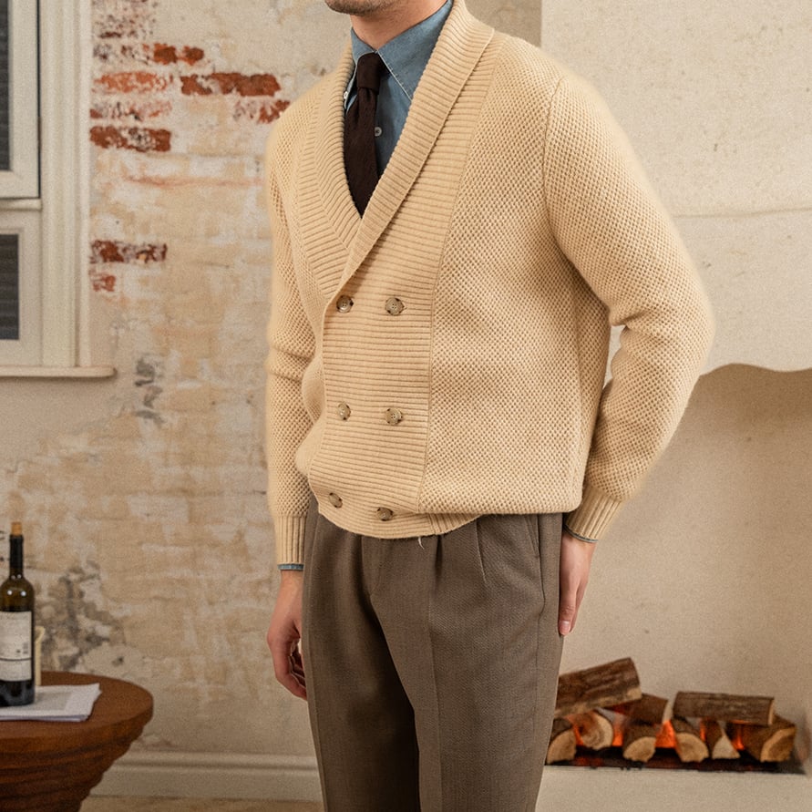 Cardigan premium de punto para hombre - Lizandro