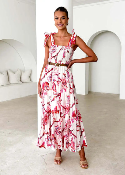 Amber - Vestido casual de tirantes con cintura elástica
