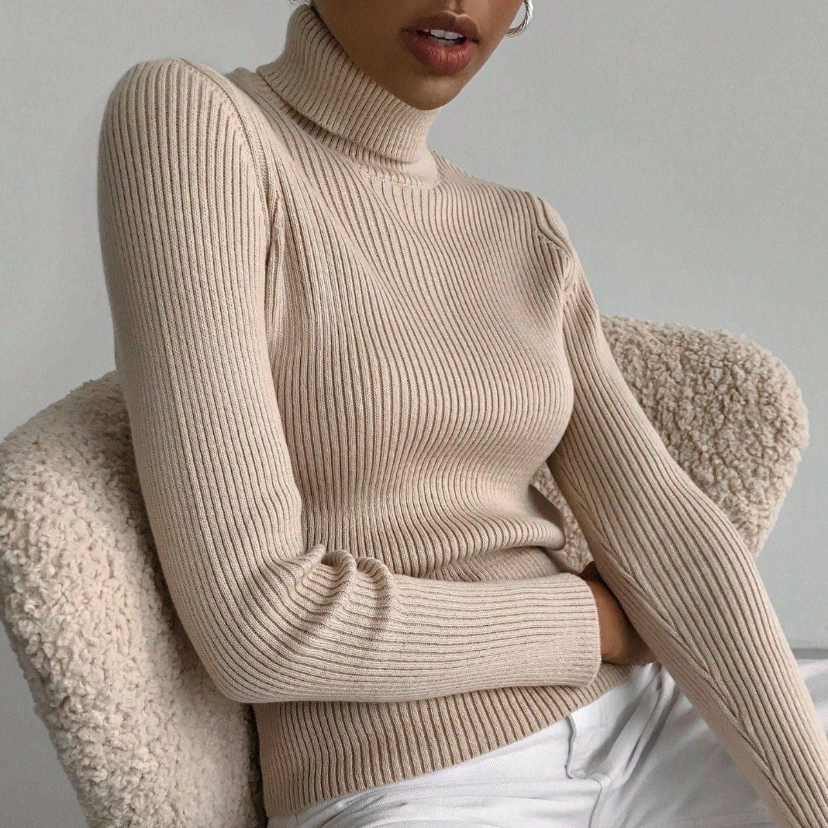 Jersey de canale para mujer de cuello alto - Itzel