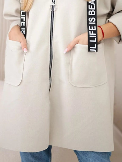 Abrigo con capucha moderna para mujer - Nelya