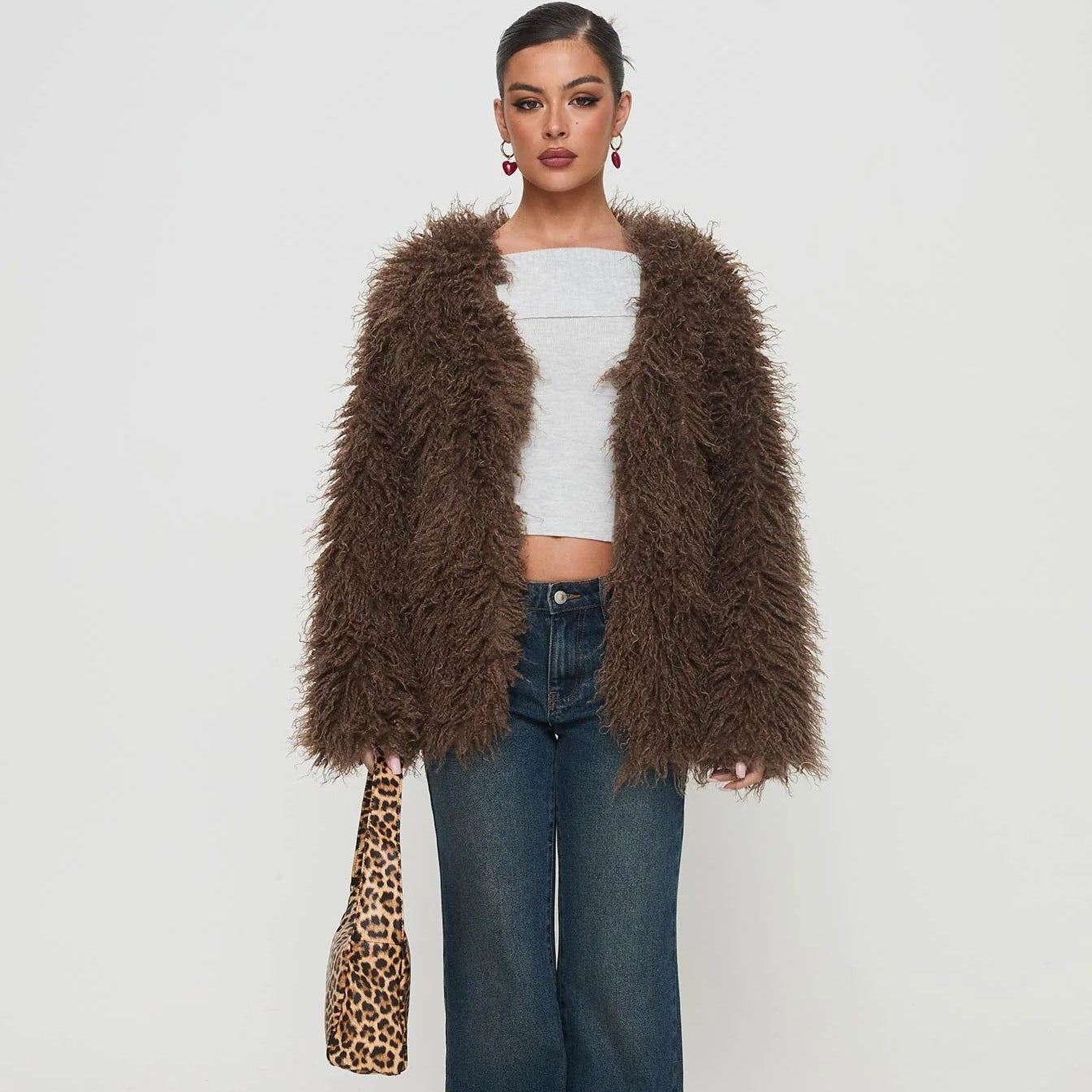 Abrigo para mujer de textura esponjosa - Maelinne