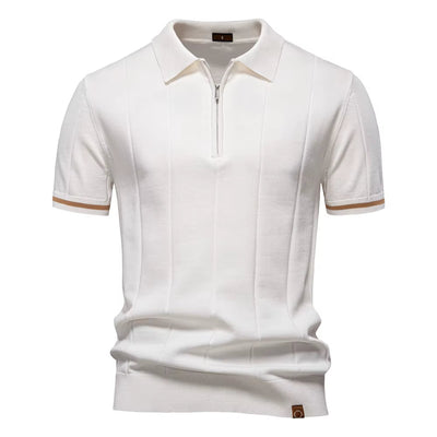 Polo deportivo hombre manga corta cremallera - Leandro