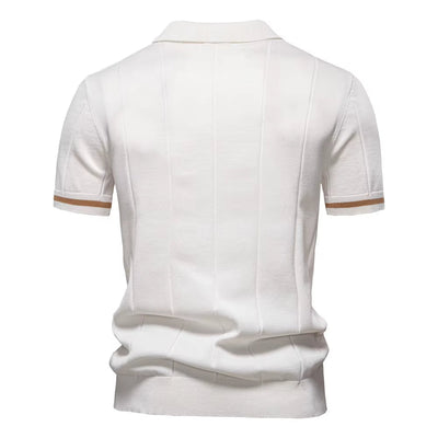 Polo deportivo hombre manga corta cremallera - Leandro