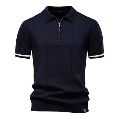 Polo deportivo hombre manga corta cremallera - Leandro