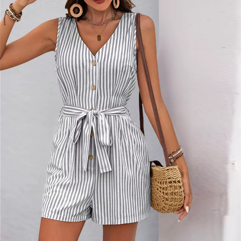 Mono corto de verano con rayas verticales - Kendra