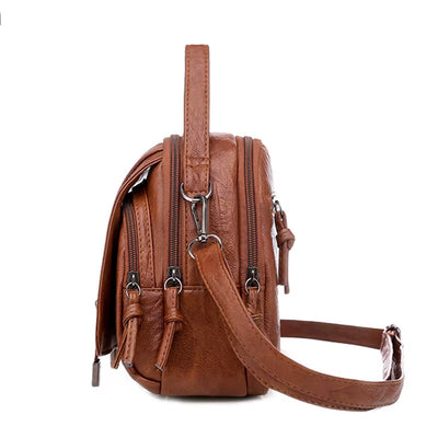 Bolso de hombro mujer diseño compacto cuero estilo vintage - Miranda