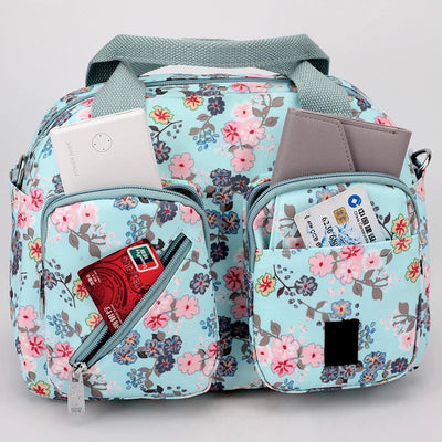 Bolso de hombro mujer con múltiples bolsillos estampado floral - Elora