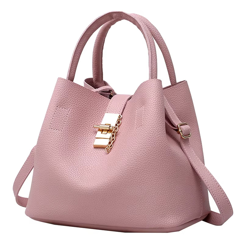 Bolso de hombro mujer tipo cubo con textura lichi - Alessia