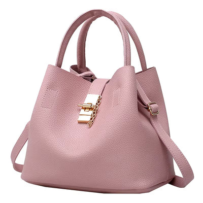 Bolso de hombro mujer tipo cubo con textura lichi - Alessia