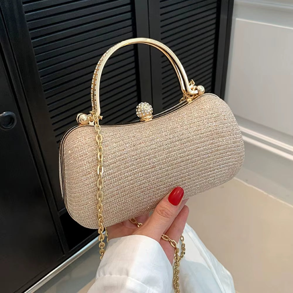 Bolso de noche mujer con detalle brillante con asa joya - Dhalia