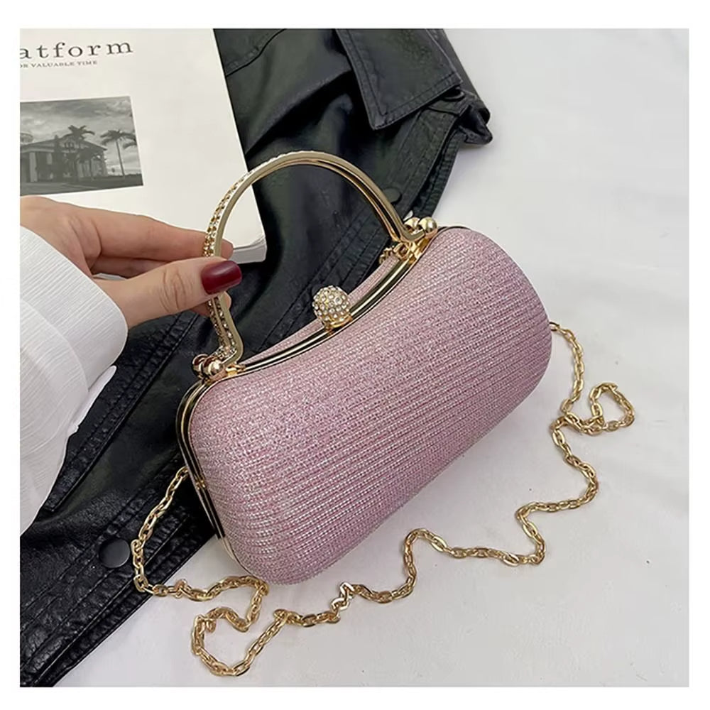Bolso de noche mujer con detalle brillante con asa joya - Dhalia