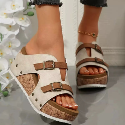 Sandalias para mujer de plataforma con suela TPR suave - Aitana